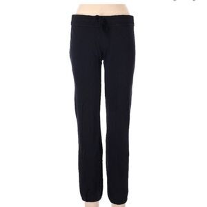 James Perse 100% Supima Cotton French Terry Black Low-Rise Back Pocket Joggers 2